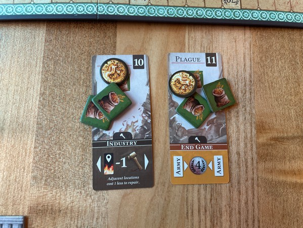 Empire's End - disaster cards with food already bid to avoid taking them