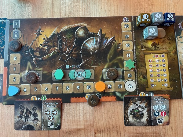 Shadow Kingdoms of Valeria - Player Board with Reserved Battle Plans