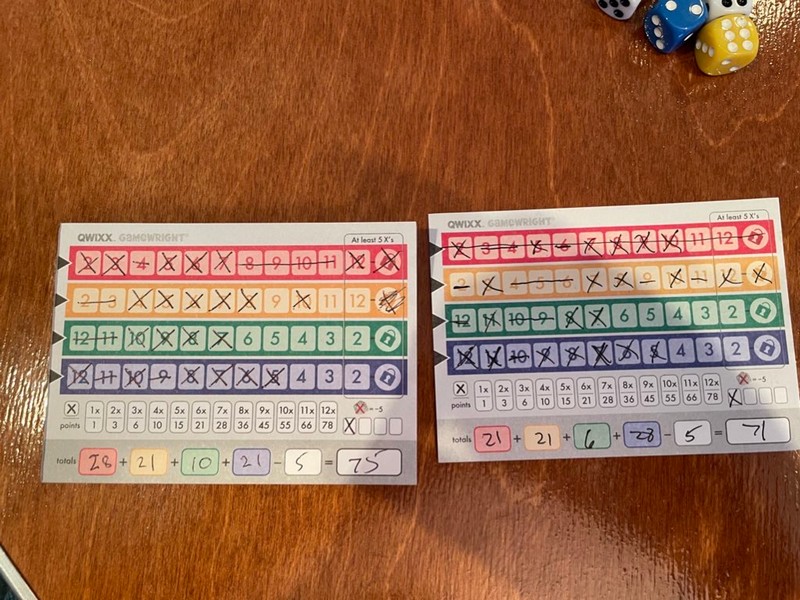 Qwixx - Score Sheets