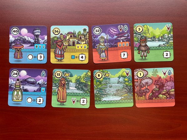 Faraway - Full Tableau of location cards