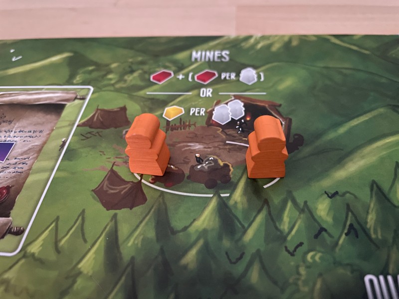 Architects of the West Kingdom - Two Orange Workers at Mine