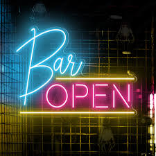 Bar is open - neon sign