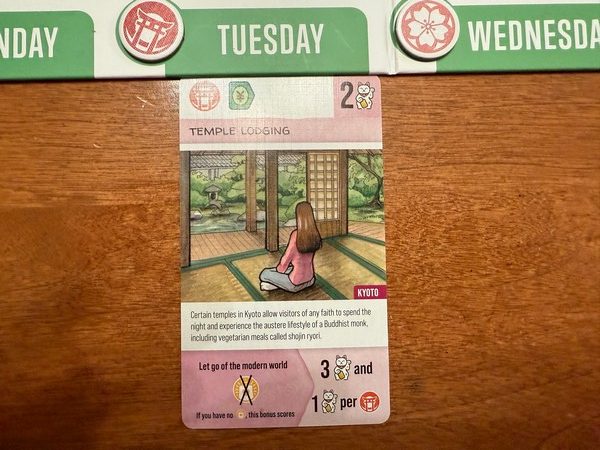 Let's Go to Japan - Temple Lodging card