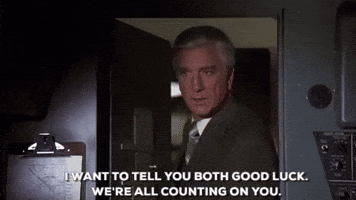 Counting on you - gif from Airplane with Leslie Nielsen