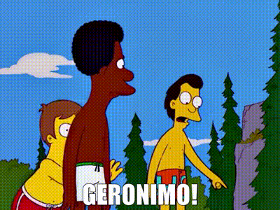 Geronimo - gif from the Simpsons